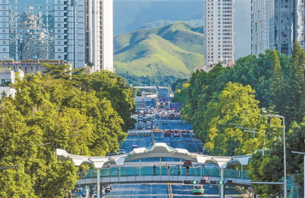在深圳遠(yuǎn)眺樓外青山